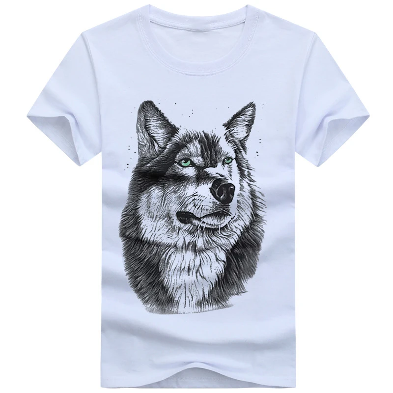 

Summer Fashion Men's T-shirts 3d Wolf Print Tee Shirt Harajuku Casual Tops Short Sleeve T Shirt For Men Male Clothing Homme 5XL