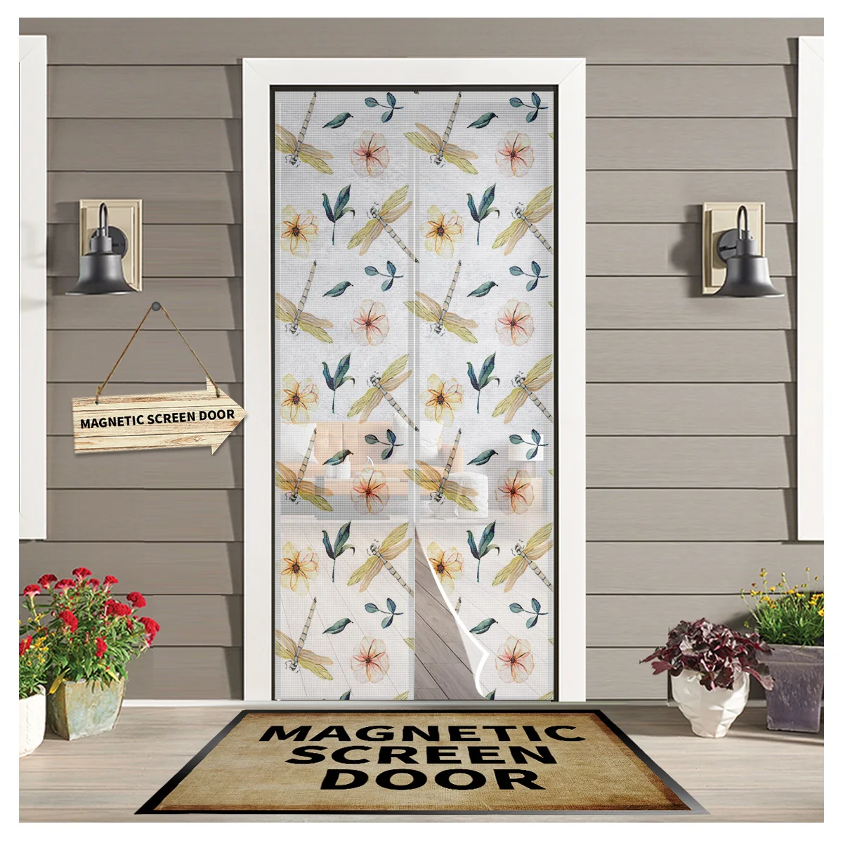 Flowers Green Leaves Dragonfly Curtain Anti Mosquito Insect Curtains Magnetic Net Mesh Door Screen Kitchen Curtain
Flowers Green Leaves Dragonfly Curtain Anti Mosquito Insect Curtains Magnetic Net Mesh Door Screen Kitchen Curtain
