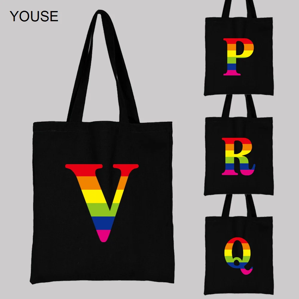 Ladies Shopping Bag All-match Letter Series Handbag Foldable Reusable Cloth Shopper Harajuku Style Bag Student Canvas Tote Bag
Ladies Shopping Bag All-match Letter Series Handbag Foldable Reusable Cloth Shopper Harajuku Style Bag Student Canvas Tote Bag