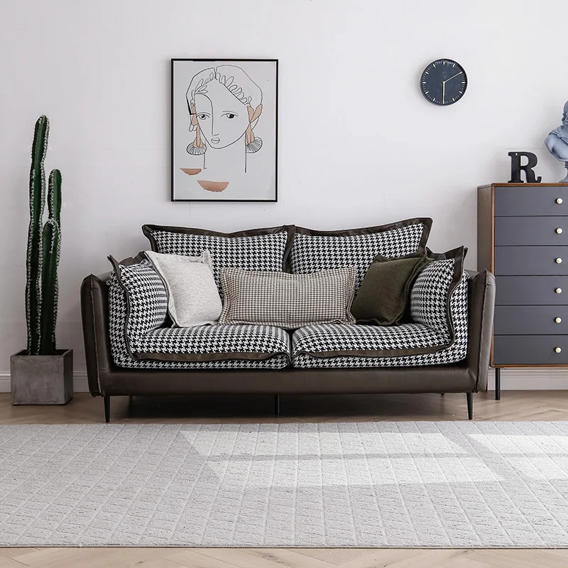 

Угловой диван для гостиной, итальянский диван с затяжками, Скандинавский современный модульный дизайнерский диван в скандинавском стиле, мебель для дома DWH