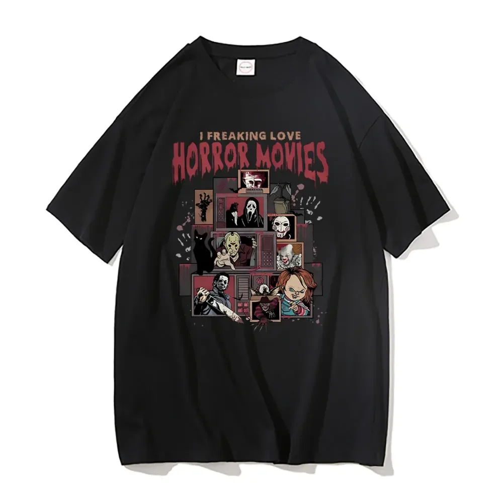 I Freaking Love Horror Movies Tshirt Halloween Scary Character Spooky Series Movie Ghostface Chucky T-shirt Men Vintage T Shirts
I Freaking Love Horror Movies Tshirt Halloween Scary Character Spooky Series Movie Ghostface Chucky T-shirt Men Vintage T Shirts