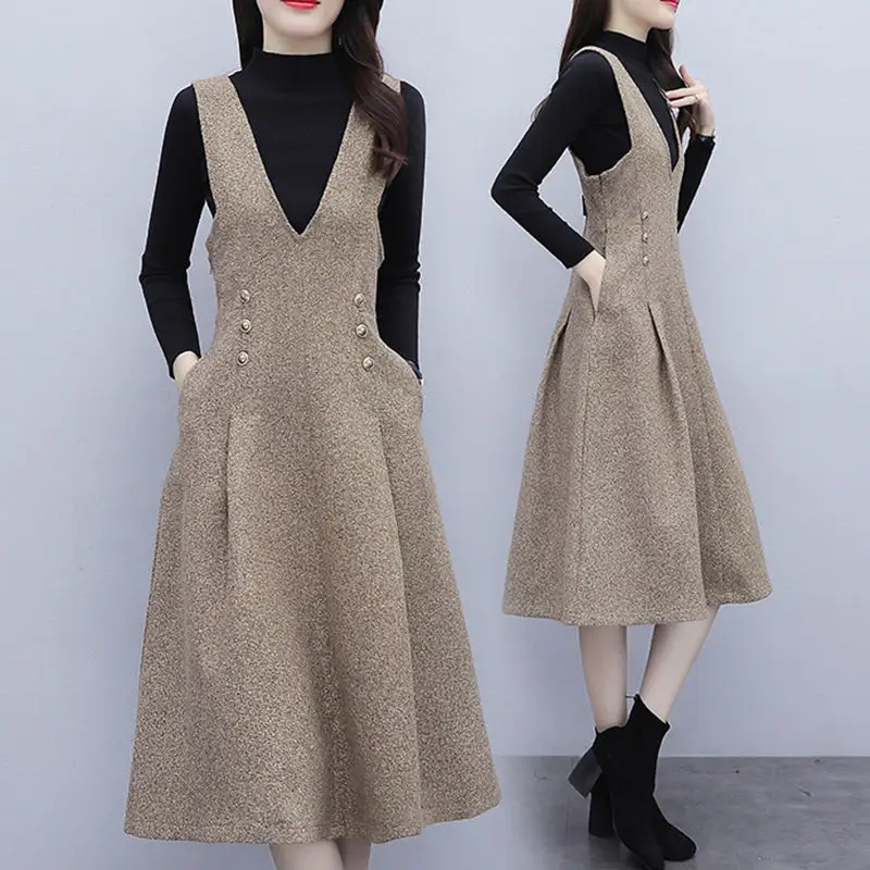 2022 New Autumn Winter Clothing Woman Sets Two Pieces Sweater and Dresses Woolen Solid Vintage Fashion Lady Dress Suits E451
2022 New Autumn Winter Clothing Woman Sets Two Pieces Sweater and Dresses Woolen Solid Vintage Fashion Lady Dress Suits E451