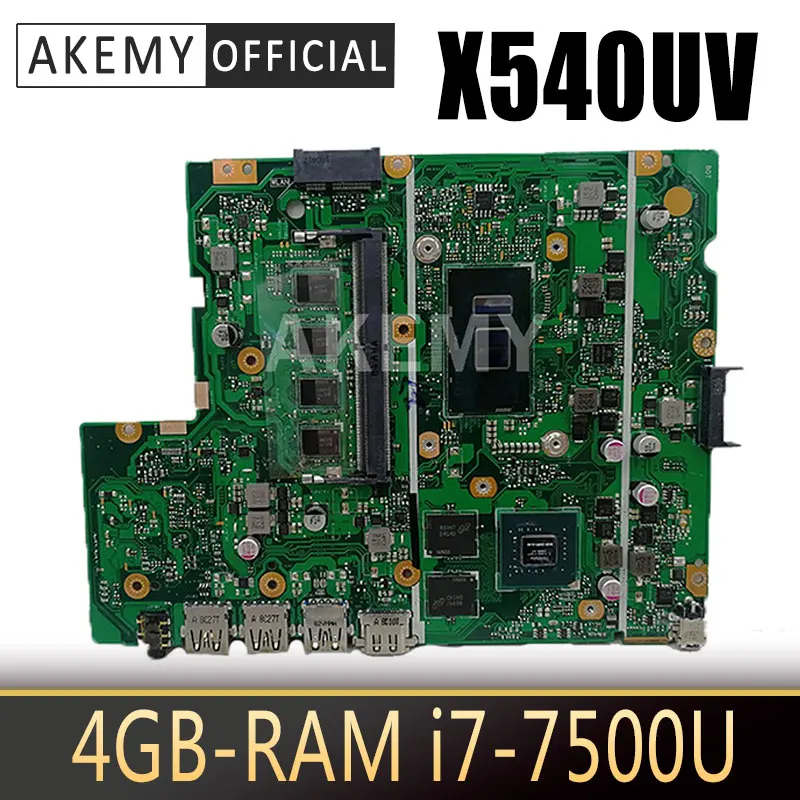 X540UB Laptop motherboard for ASUS X540UB X540UV X540UBR original mainboard 4GB-RAM I7-7500U (V2G) 90NB0HE0-R00040
X540UB Laptop motherboard for ASUS X540UB X540UV X540UBR original mainboard 4GB-RAM I7-7500U (V2G) 90NB0HE0-R00040
