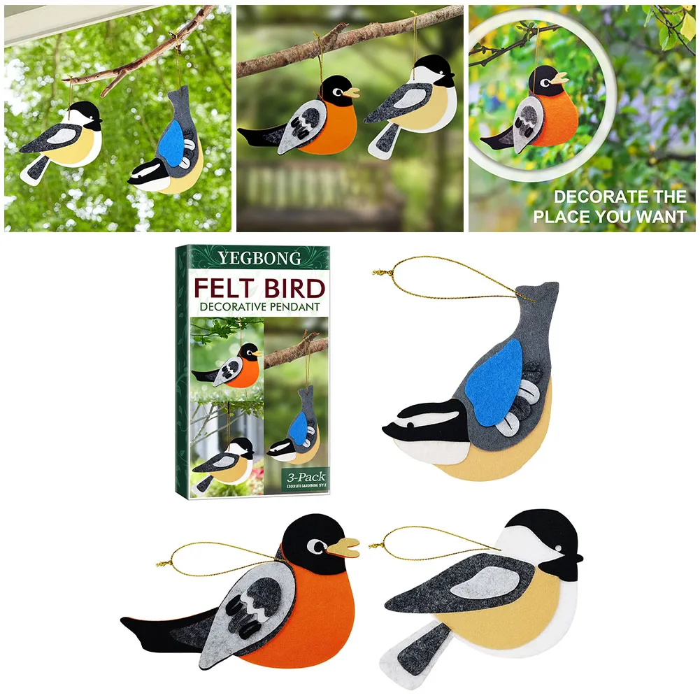 3PCS Garden Creative Craft Birds Sculpture Hanging Ornaments Felt Bird Wall Art Decor For Garden Bedroom Living Room Yard
3PCS Garden Creative Craft Birds Sculpture Hanging Ornaments Felt Bird Wall Art Decor For Garden Bedroom Living Room Yard