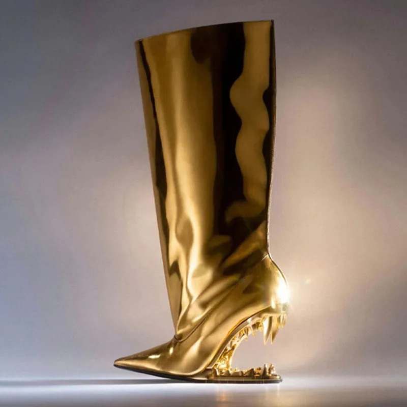 Женские длинные ботинки, однотонные кожаные ботинки разных цветов на необычном каблуке, женские ботинки с острым носком, женская обувь для осени и зимы
Женские длинные ботинки, однотонные кожаные ботинки разных цветов на необычном каблуке, женские ботинки с острым носком, женская обувь для осени и зимы