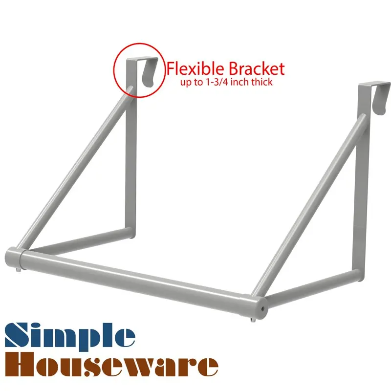 Over the Door Clothes Hanging Rod, Silver
Over the Door Clothes Hanging Rod, Silver