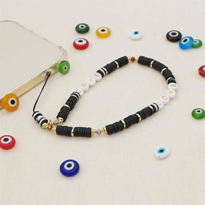 Wristlet Lanyard Key Fob Strap New Phone Chain Fashion Geometric Letter Soft Pottery Phone Lanyard Telephone Jewelry
Wristlet Lanyard Key Fob Strap New Phone Chain Fashion Geometric Letter Soft Pottery Phone Lanyard Telephone Jewelry