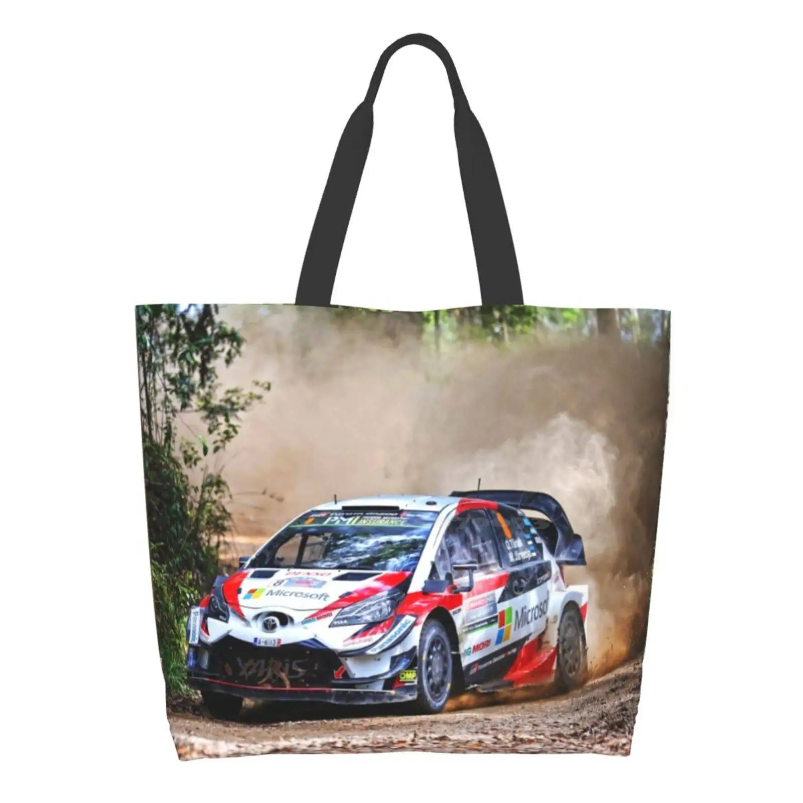 

Toyota Time On Top Large Size Reusable Foldable Shopping Bag Rally Motor Motorsport Fun Wrc World
