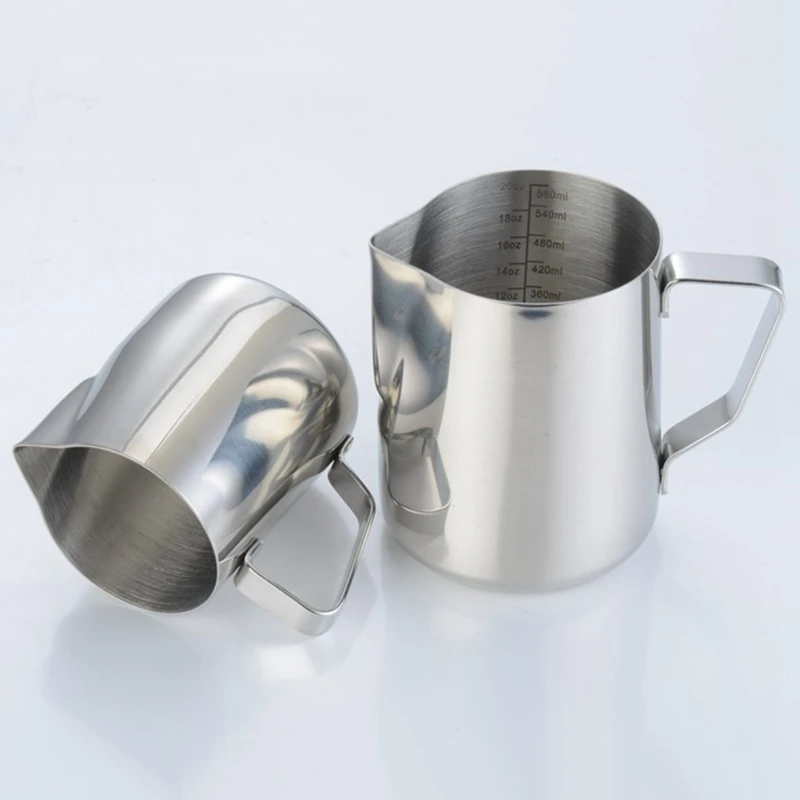 

Milk Frothing Pitcher Steaming Pitchers Stainless Steel Milk Coffee Cappuccino Latte Steam Pitchers Milk Jug Cup