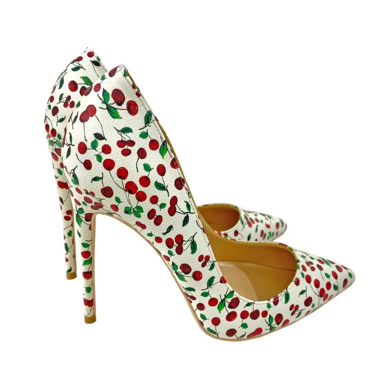 White Cherry Print Sheep Print Women's Pointed Toe Stilettos Sexy Ladies Banquet Slip-On Pumps 8cm 10cm 12cm Party Shoes
White Cherry Print Sheep Print Women's Pointed Toe Stilettos Sexy Ladies Banquet Slip-On Pumps 8cm 10cm 12cm Party Shoes