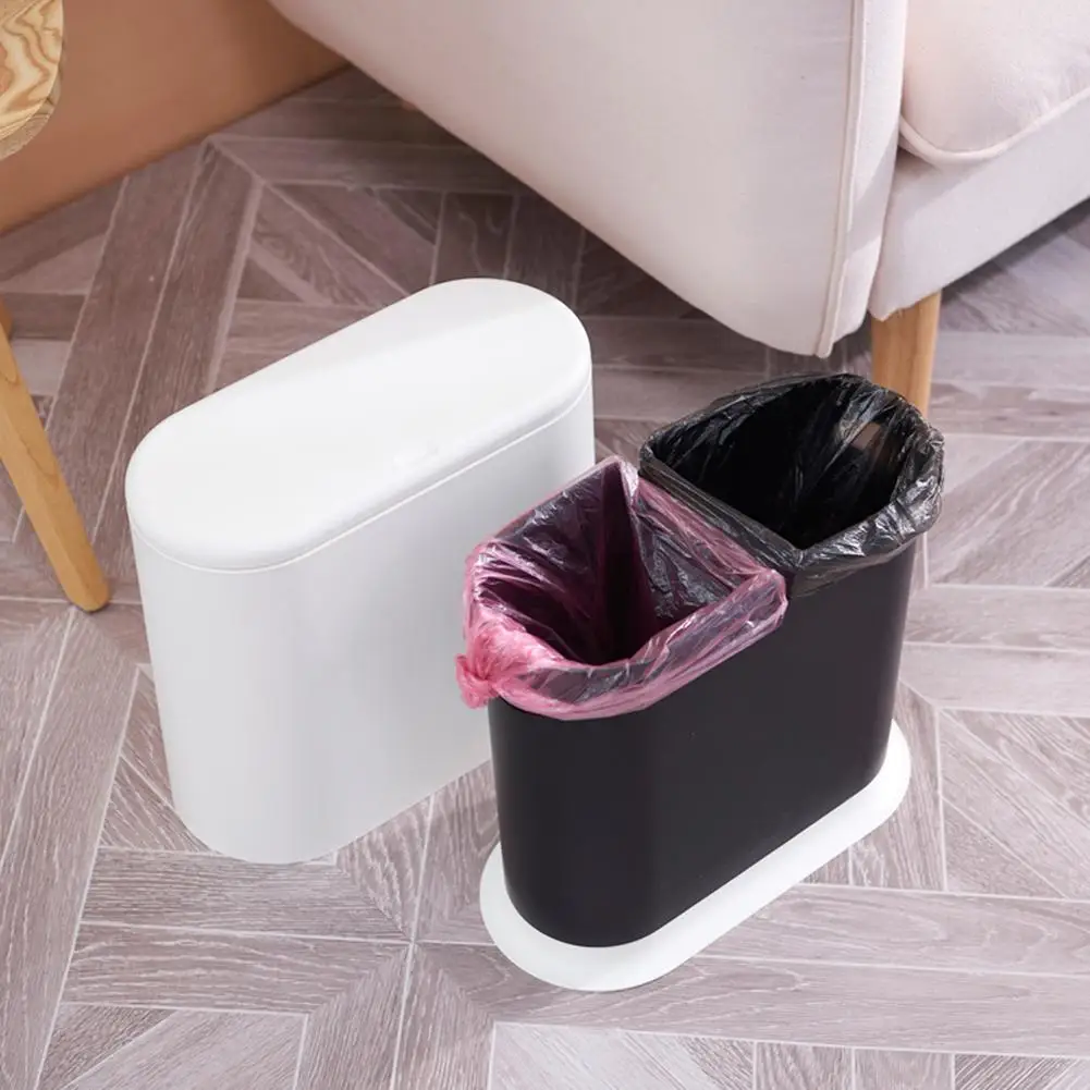 

Convenient Pressing Type Waste Bin Plastic Classified Trash Can Waste Bucket Holder Kitchen Bathroom Cleaning Accessories