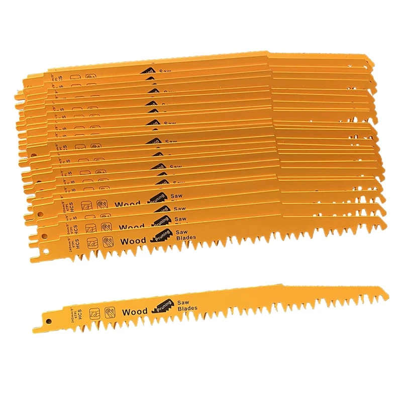 Pack Of 25 9Inch Wood Pruning Saw Blades For Reciprocating/Sawzall/Saber Saw, Wood Cutting Kit, Reciprocating Saw Blades
Pack Of 25 9Inch Wood Pruning Saw Blades For Reciprocating/Sawzall/Saber Saw, Wood Cutting Kit, Reciprocating Saw Blades