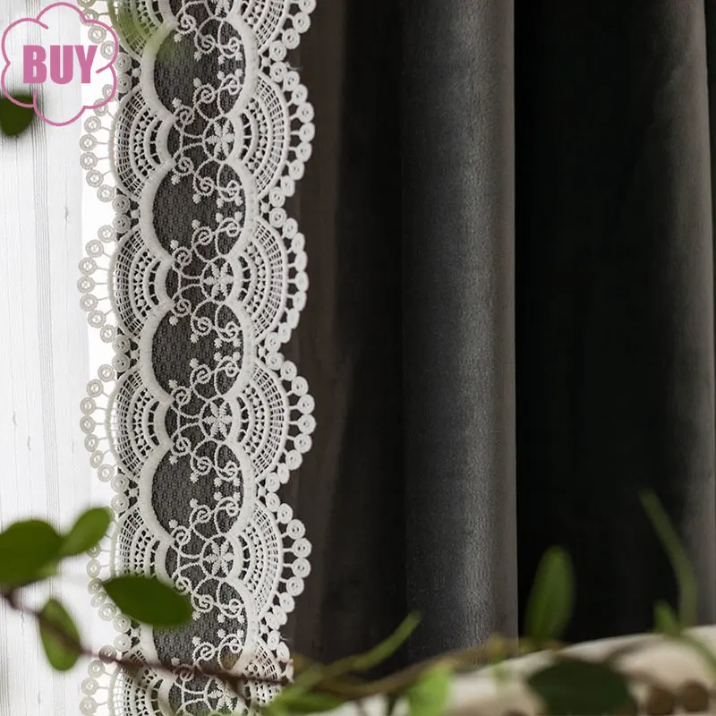 French Curtains for Living Dining Room Bedroom Luxury Decor Black Lace Princess Curtains French Window Japanese Home Decor
French Curtains for Living Dining Room Bedroom Luxury Decor Black Lace Princess Curtains French Window Japanese Home Decor