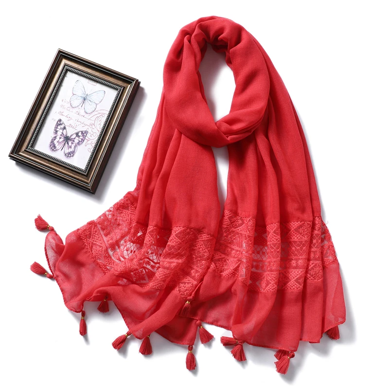 Fashion Cotton Hollow Hijab Scarf for Women Foulard Shawls Wraps Soft Tassel Pashmina Muslim Female Headscarf Headband Turban
Fashion Cotton Hollow Hijab Scarf for Women Foulard Shawls Wraps Soft Tassel Pashmina Muslim Female Headscarf Headband Turban