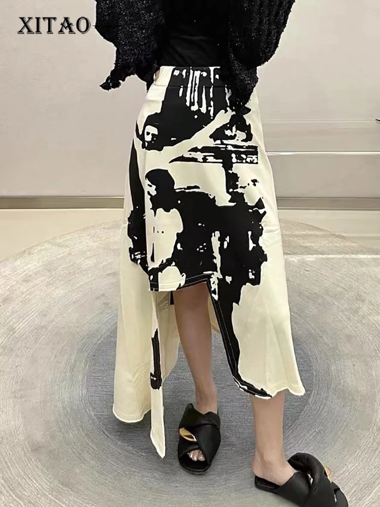 XITAO Asymmetrical Skirt Personality Black and White Print A-line Skirt Summer New Street Trendy Fashion All-match WMD6803
XITAO Asymmetrical Skirt Personality Black and White Print A-line Skirt Summer New Street Trendy Fashion All-match WMD6803