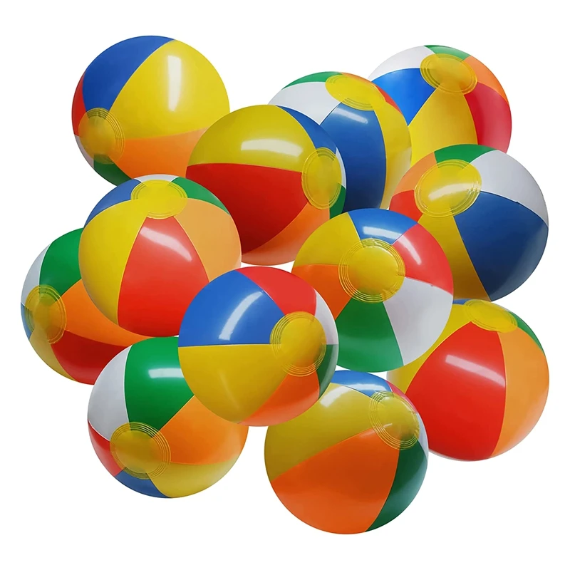 

Beach Balls,12 Pack 16 Inch Inflatbable Beach Ball For Kids,Swimming Pool Toys,Pool Party Favors Decorations