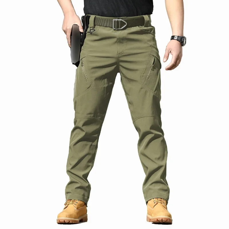 

New Unique Special Forces Fans Overalls Stretch Breathable Tactical Pants Multi Pocket Front Zipper Outdoor Casual Pants Jacket