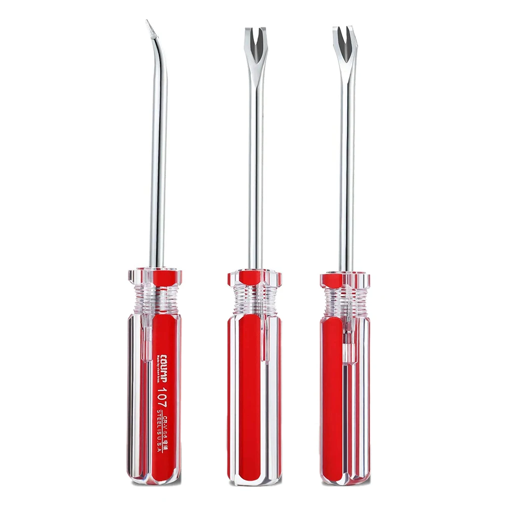 3Pcs Nail Pullers Tack Lifter 3mm V/U Tip Nail Staple Rivet Tack Puller Upholstery Staple Remover Screwdriver Tool
3Pcs Nail Pullers Tack Lifter 3mm V/U Tip Nail Staple Rivet Tack Puller Upholstery Staple Remover Screwdriver Tool