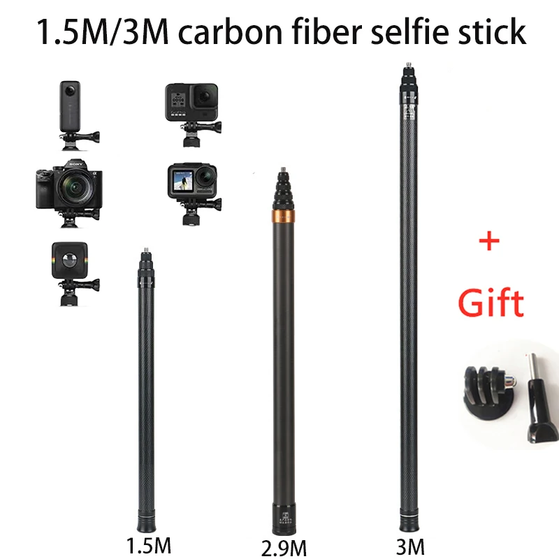 Carbon fiber selfie stick For Insta360 x3 ONE X2 RS Action Camera Extension Stick DJI Action 3/4 Bullet Time Camera Accessory
Carbon fiber selfie stick For Insta360 x3 ONE X2 RS Action Camera Extension Stick DJI Action 3/4 Bullet Time Camera Accessory