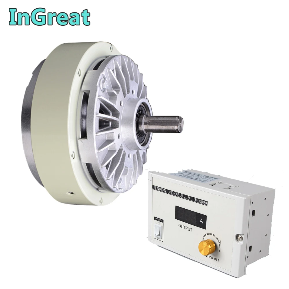 5KG 50Nm Single Shaft Magnetic Powder Brake DC 24V One w/3A Manual Tension Controller Kits for Bagging Printing Dyeing Machine
5KG 50Nm Single Shaft Magnetic Powder Brake DC 24V One w/3A Manual Tension Controller Kits for Bagging Printing Dyeing Machine