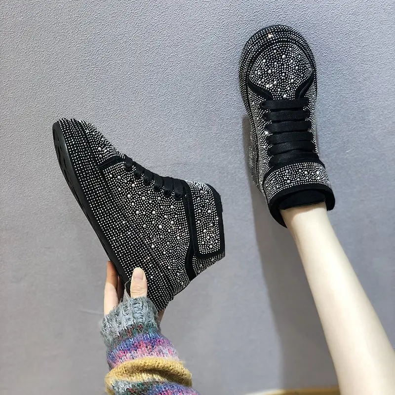 2022 New Women's Fashion Vulcanize Shoes Add Velvet To Keep Warm Rhinestone Lace-Up Platform Winter Sneakers Zapatillas Mujer
2022 New Women's Fashion Vulcanize Shoes Add Velvet To Keep Warm Rhinestone Lace-Up Platform Winter Sneakers Zapatillas Mujer