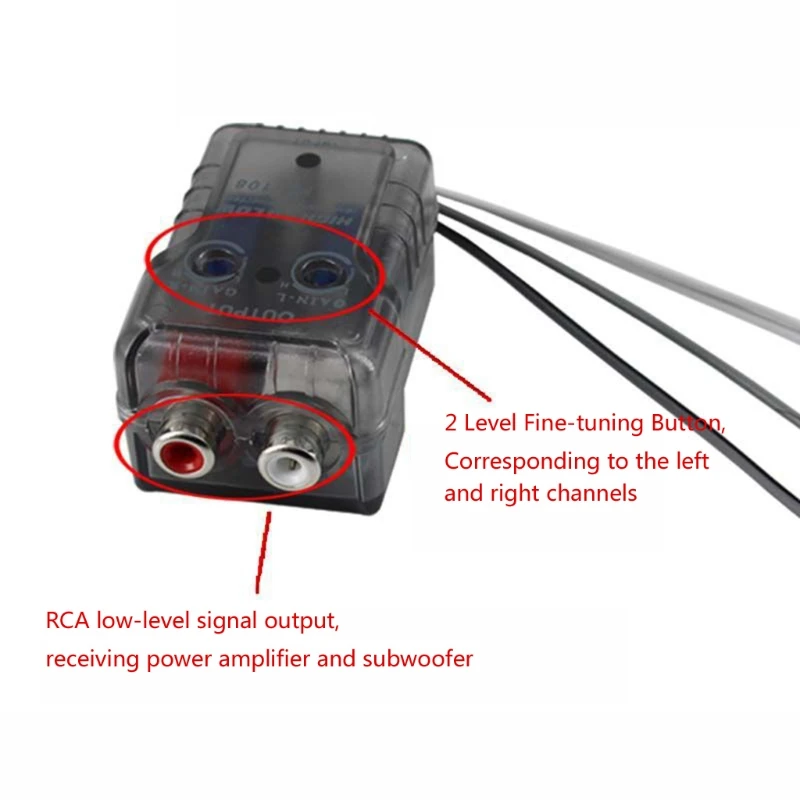 

Auto Part Car Stereo RCA Speaker Wire High To Low Level Line Control Output Impedance Converter Adapter Wire PH-2