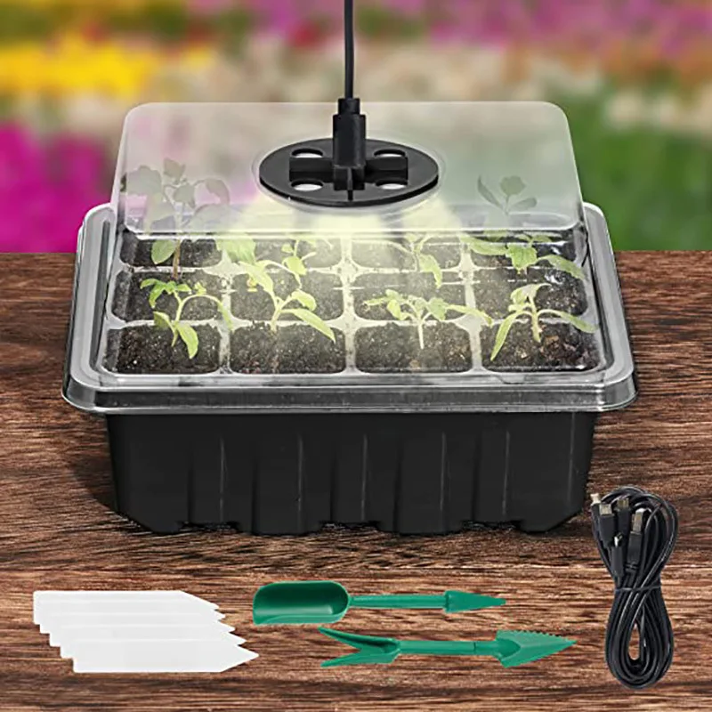 Cultivation of New Seedling Raising Device with Lamp Gardening Supplies Flower Basin Seed Starter Tray Plant Nursery Garden Pots
Cultivation of New Seedling Raising Device with Lamp Gardening Supplies Flower Basin Seed Starter Tray Plant Nursery Garden Pots