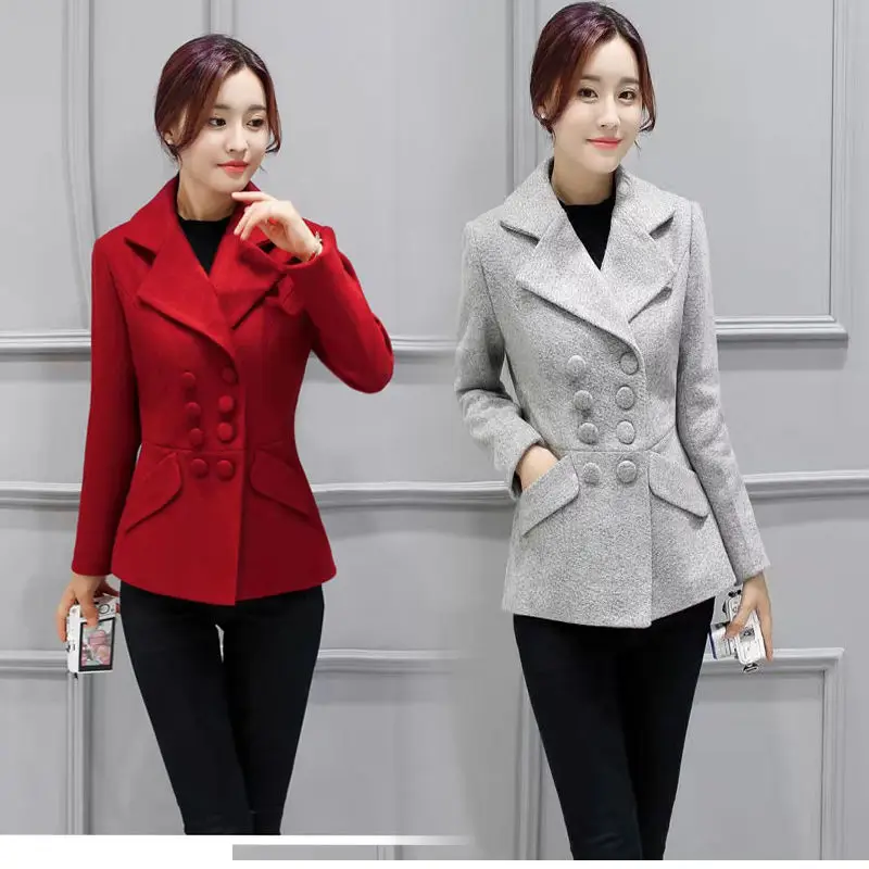 Autumn Woman Lapel Wool Cloth Jacket Female Windbreaker Fashion Casual Solid Slim Woolen Coat Outerwear Lady Classic Cloth G149
Autumn Woman Lapel Wool Cloth Jacket Female Windbreaker Fashion Casual Solid Slim Woolen Coat Outerwear Lady Classic Cloth G149