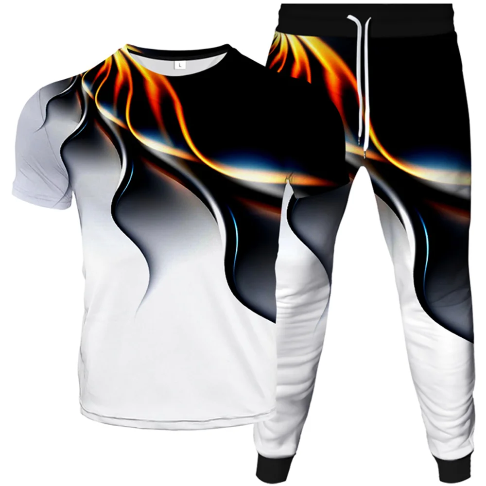 Men Fashion 3D Tracksuit Digital Print White Black Color Matching Male Clothing Women T-Shirt Trousers 2pcs Sets Plus Size S-6XL
Men Fashion 3D Tracksuit Digital Print White Black Color Matching Male Clothing Women T-Shirt Trousers 2pcs Sets Plus Size S-6XL
