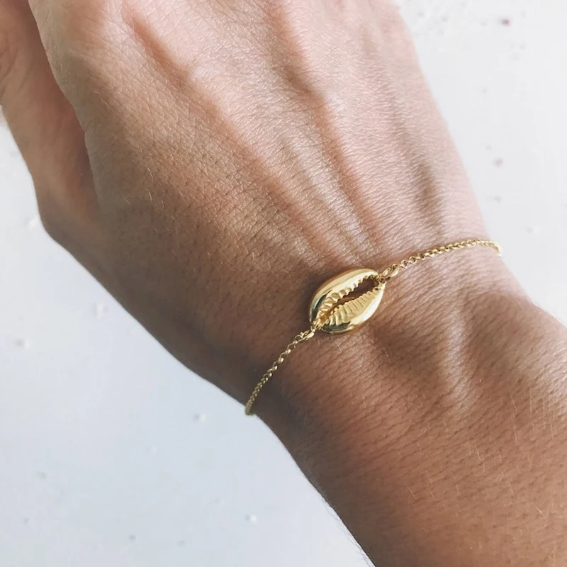 Gold Color Calssic Alloy Shell Charm Bracelets for Women DIY Bracelets & Bangles Vintage Summer Beach Hand Jewelry Trinket
Gold Color Calssic Alloy Shell Charm Bracelets for Women DIY Bracelets & Bangles Vintage Summer Beach Hand Jewelry Trinket