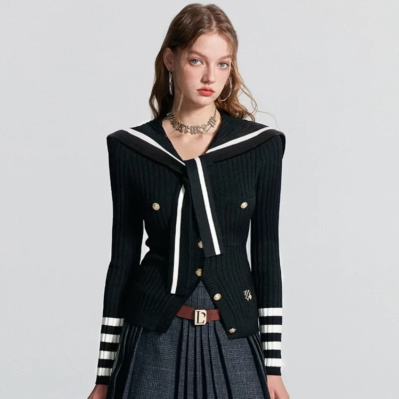 Женский винтажный укороченный свитер, вязаный кардиган составного кроя в корейском ретро-стиле, осень 2023 
Женский винтажный укороченный свитер, вязаный кардиган составного кроя в корейском ретро-стиле, осень 2023