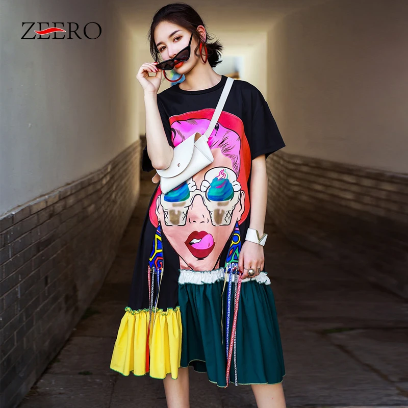 Korea Summer Streetwear 3d Cartoon Ribbon Sequins Print Mesh Ruffles Sleeve Tassel T Shirt Dresses Women Casual Black Dress
Korea Summer Streetwear 3d Cartoon Ribbon Sequins Print Mesh Ruffles Sleeve Tassel T Shirt Dresses Women Casual Black Dress
