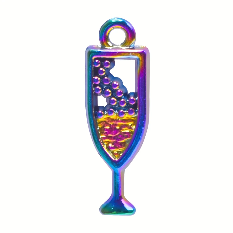 5pcs/Lot Fashion Unique Rainbow Color Wine Glass Charms Pendant For Necklace Earrings Bracelet Jewelry Making Diy Accessories
5pcs/Lot Fashion Unique Rainbow Color Wine Glass Charms Pendant For Necklace Earrings Bracelet Jewelry Making Diy Accessories