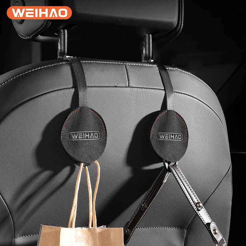 

WeiHao Car Tools Seat Back Hook 20kg Load-Bearing Metal Hook Hanger for Rear Row Passenger Luxury Car Interior Accessories