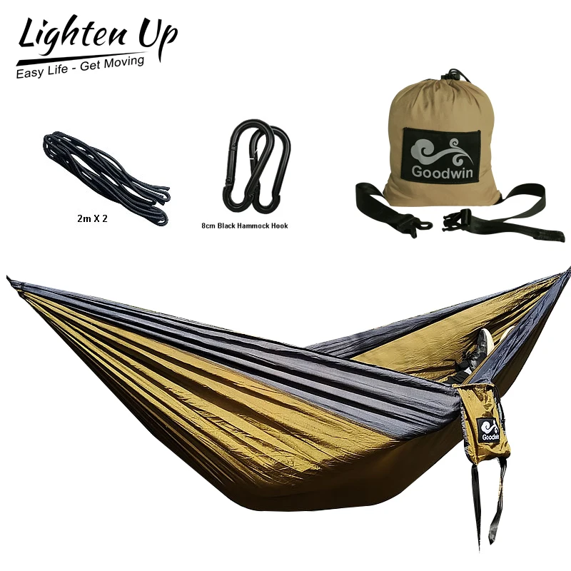 Upgrade Camping Hammock Outdoor Tourist Hanging Hammocks Portable Parachute Nylon Hiking Hammock For Backpacking Travel
Upgrade Camping Hammock Outdoor Tourist Hanging Hammocks Portable Parachute Nylon Hiking Hammock For Backpacking Travel