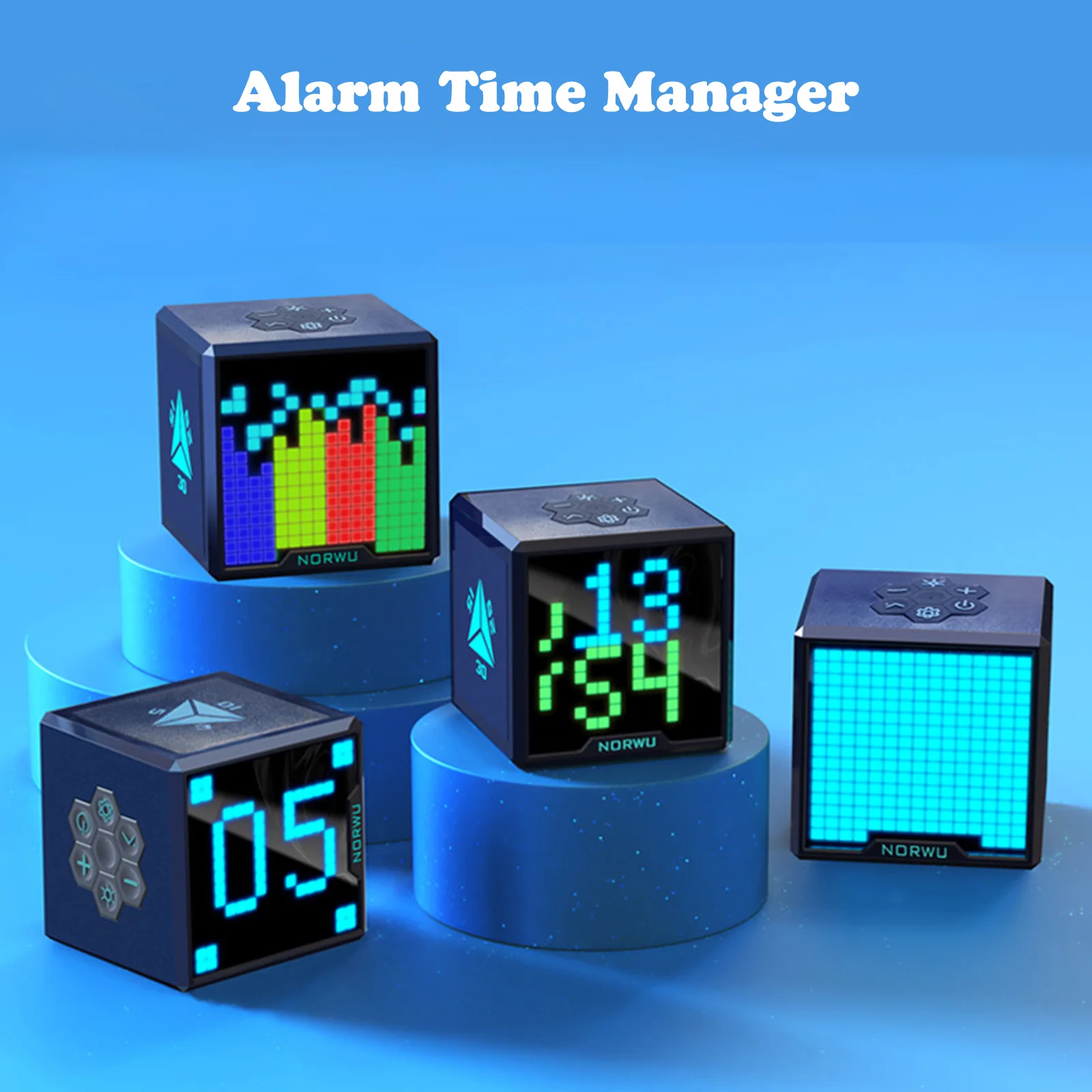 Ночник с будильником и голосовым управлением, Wi-Fi пикап, Ритмическая лампа, часы с синхронизацией погоды, полноцветная лампа HD RGB
Ночник с будильником и голосовым управлением, Wi-Fi пикап, Ритмическая лампа, часы с синхронизацией погоды, полноцветная лампа HD RGB