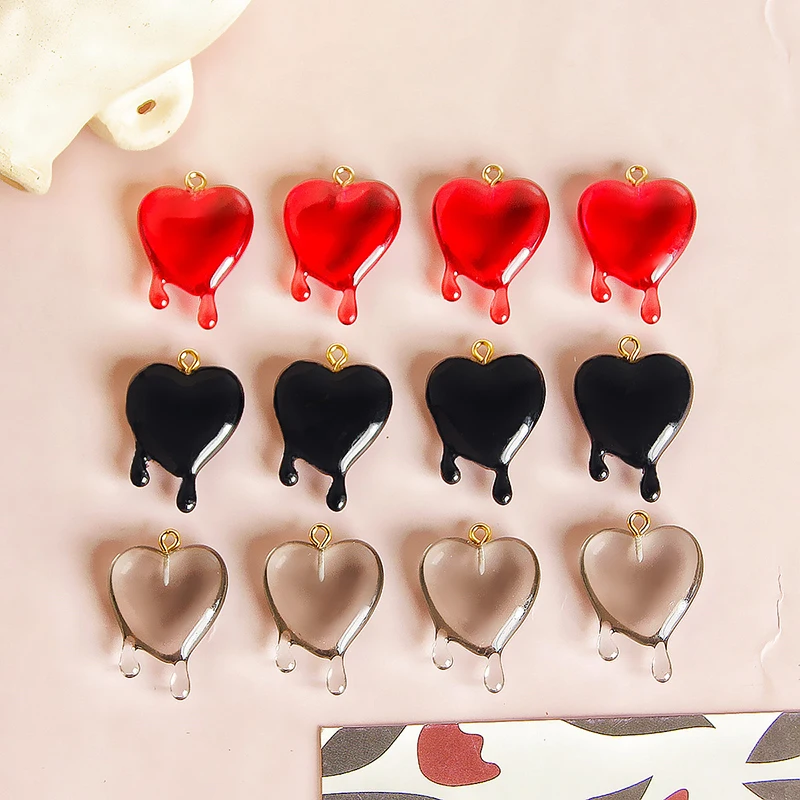 2Pcs 21*30MM Punk Gothic Resin Red Black Tears Melt Love Charms For DIY Jewelry Making Earrings Necklace Bracelet
2Pcs 21*30MM Punk Gothic Resin Red Black Tears Melt Love Charms For DIY Jewelry Making Earrings Necklace Bracelet