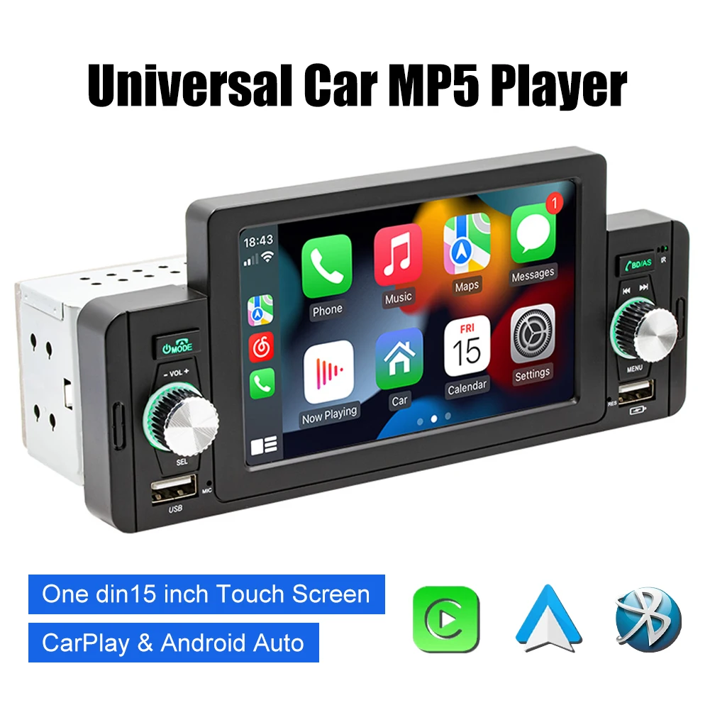 Автомобильная Мультимедийная система 1 Din CarPlay, 5-дюймовый автомобильный радиоприемник с Bluetooth, MirrorLink, FM-приемник для Volkswagen Nissan
Автомобильная Мультимедийная система 1 Din CarPlay, 5-дюймовый автомобильный радиоприемник с Bluetooth, MirrorLink, FM-приемник для Volkswagen Nissan
