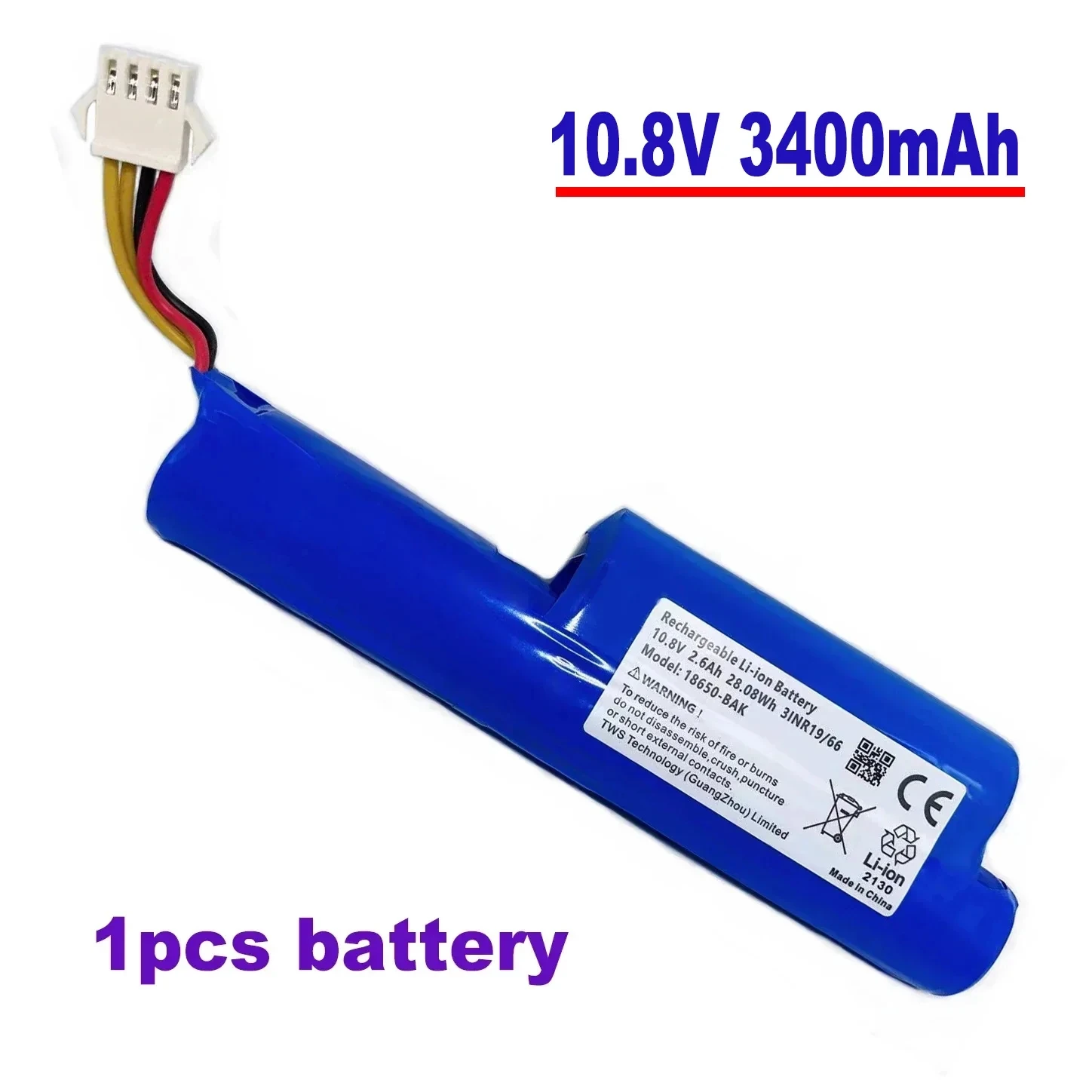 Аккумулятор для робота-пылесоса Jedila 10.8V 3400 мАч
Аккумулятор для робота-пылесоса Jedila 10.8V 3400 мАч