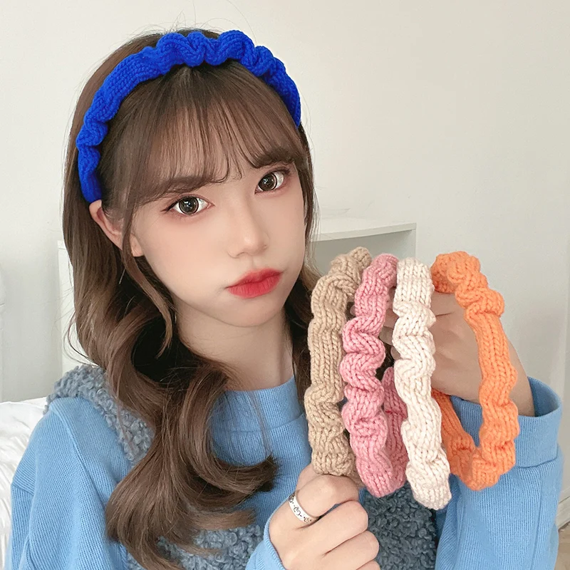 New Pleated Headband for Women Hairband Knitted Wool Headwear Wide Elastic Hair Hoop Band Bezel Girls Hair Accessories Headdress
New Pleated Headband for Women Hairband Knitted Wool Headwear Wide Elastic Hair Hoop Band Bezel Girls Hair Accessories Headdress