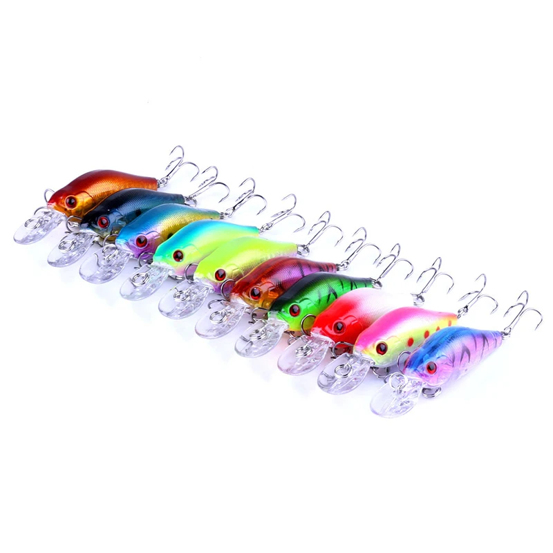 10pcs Fishing Lure Sea Fish Bass Baits Bionic Wobblers Fishing Lures Plastic Tackle
10pcs Fishing Lure Sea Fish Bass Baits Bionic Wobblers Fishing Lures Plastic Tackle
