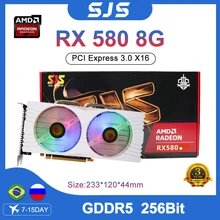 SJS RX 580 Video Card 256Bit GDDR5 AMD GPU Graphics Cards GPU Gamer RX580 Mining Gaming Card RTX 2060 GTX 1660S placa de video
