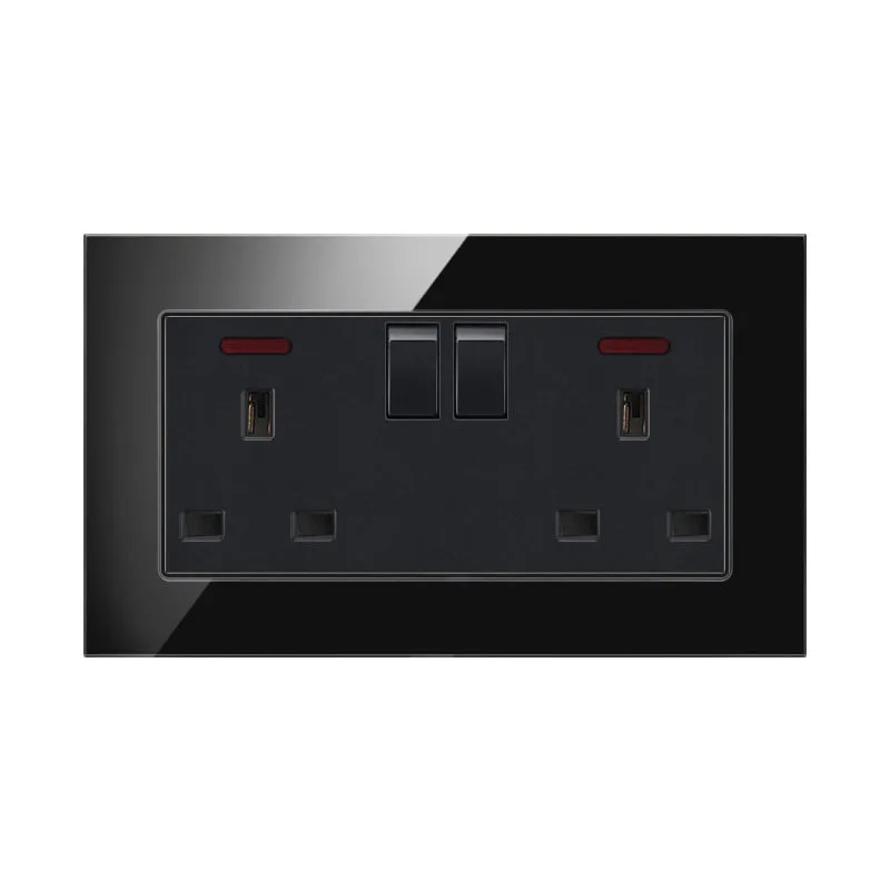 Двухпозиционный переключатель с двумя позициями, британская квадратная фотолампа 13 а со световым индикатором, панель из закаленного стекл...
Двухпозиционный переключатель с двумя позициями, британская квадратная фотолампа 13 а со световым индикатором, панель из закаленного стекл...