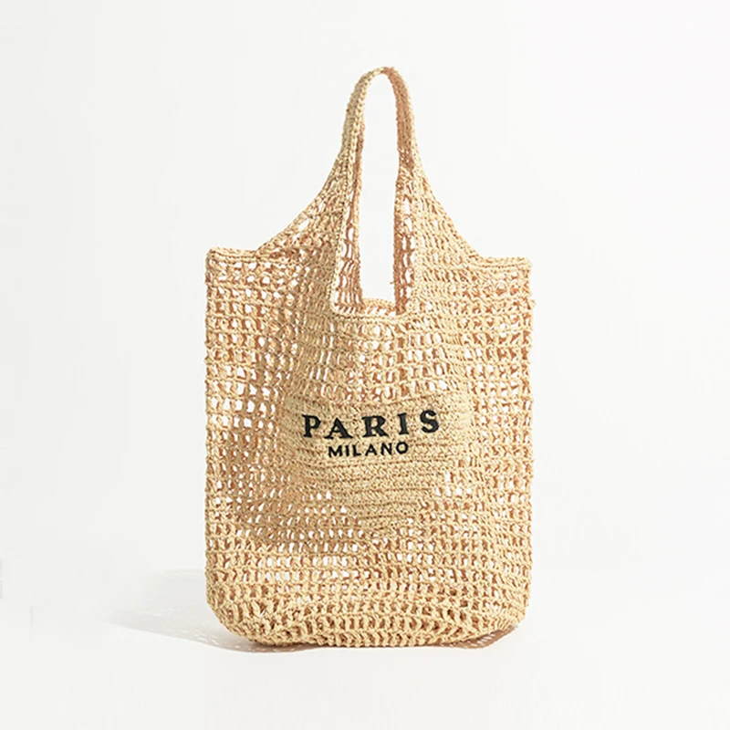 

Роскошная дизайнерская женская сумка MABULA из рафии, Плетеная соломенная вместительная Повседневная Сумка-тоут, ажурная летняя пляжная сумка на плечо для отпуска