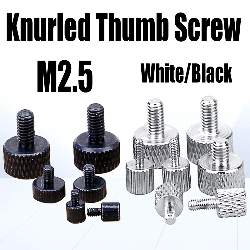 10PCS M2.5 Knurled Thumb Screw Carbon Steel Round Flat Head Hand Tighten Adjust Screw For DIY/Computer Case/Aircraft Model Etc
10PCS M2.5 Knurled Thumb Screw Carbon Steel Round Flat Head Hand Tighten Adjust Screw For DIY/Computer Case/Aircraft Model Etc