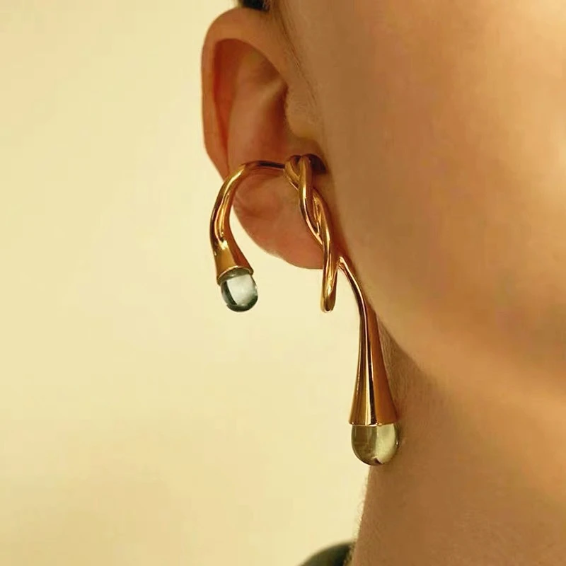 Vintage Gold Color Crystal Drop Ear Cuffs Non-Piercing Twist Ear Clips Fake Cartilage Clip Girls Earrings for Women Jewelry Gift
Vintage Gold Color Crystal Drop Ear Cuffs Non-Piercing Twist Ear Clips Fake Cartilage Clip Girls Earrings for Women Jewelry Gift