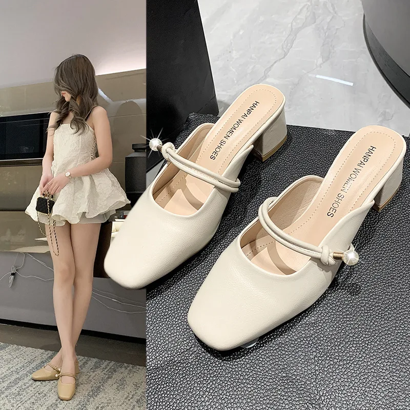 Fashion Summer Pumps For Women Office Shoes Sweet High Heels PU Outside Slippers Solid Woman Slides Solid Female Modern Slippers
Fashion Summer Pumps For Women Office Shoes Sweet High Heels PU Outside Slippers Solid Woman Slides Solid Female Modern Slippers