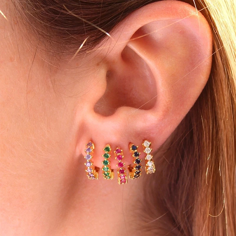 6 Color CZ Zircon Hoop Earrings for Women Cute 18K Filled Piercing Circle Women 2023 Jewelry Aretes Wholesale
6 Color CZ Zircon Hoop Earrings for Women Cute 18K Filled Piercing Circle Women 2023 Jewelry Aretes Wholesale