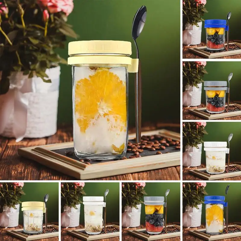 Overnight Oats Jars Container With Lid And Spoon For Cereal Kitchen Container Leak-proof Milk Vegetable And Fruit Salad Storage
Overnight Oats Jars Container With Lid And Spoon For Cereal Kitchen Container Leak-proof Milk Vegetable And Fruit Salad Storage