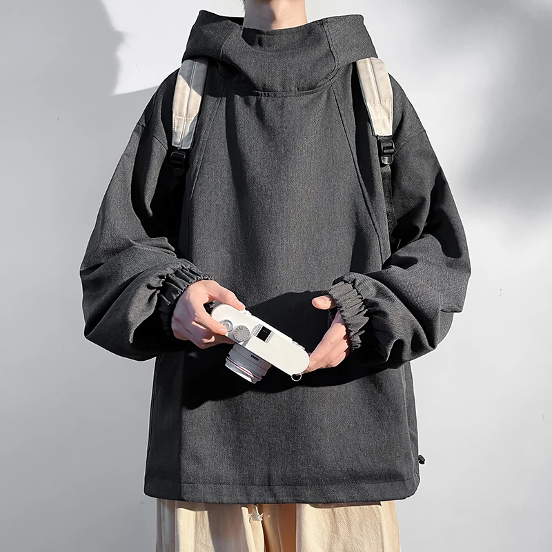 Spring And Autumn Denim High Street Jacket Men's Solid Color Simple Generous Hooded Jumper Loose Leisurely Fashion Sweatshirt 
Spring And Autumn Denim High Street Jacket Men's Solid Color Simple Generous Hooded Jumper Loose Leisurely Fashion Sweatshirt